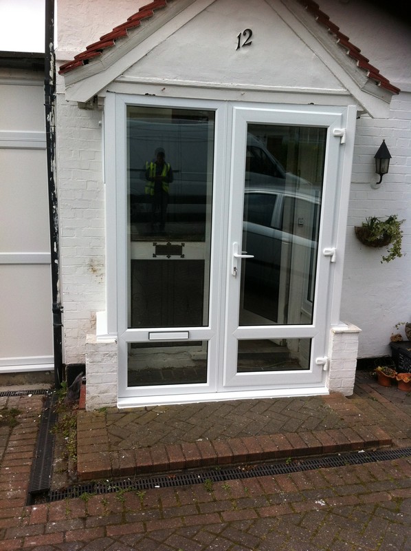 uPVC French doors fitted as front entrance in Harrow